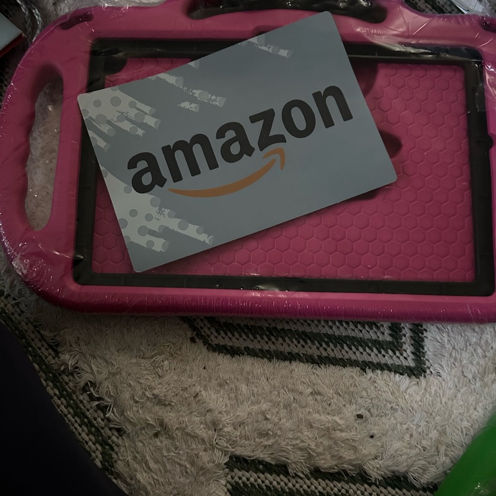 Two - (2) Amazon tablet cases  Pink and green Kindle. 2sizes